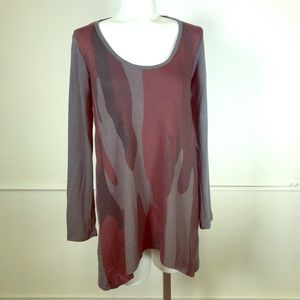 Go Couture Long Sleeve Handkerchief Tunic Sweater